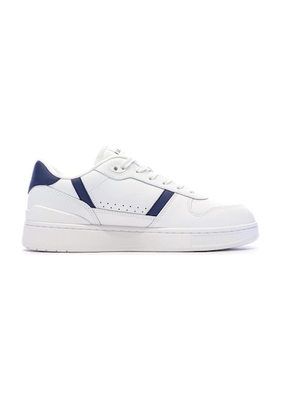 Lacoste T-clip Leather Mens Sneaker Hakiki Deri Günlük Spor Ayakkabı Beyaz Mavi Beyaz