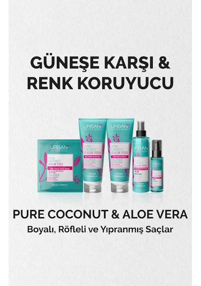 Urban Care Pure Coconut & Aloe Vera Boyalı Saçlar Özel Renk Koruyucu Saç Blakım Serumu 50 ML