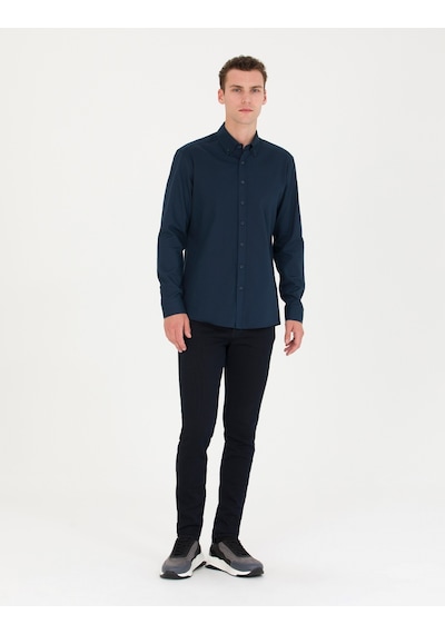 Pierre Cardin Erkek Lacivert Desenli Gömlek 50276553-vr033 Lacivert