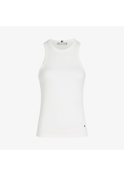Tommy Hılfıger Tommy Hilfiger Slim 5x2 Rib Tank Kadın Beyaz T-shirtdüzww0ww38635