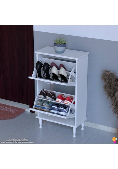 Eliusta Kalvo 52 Cm Genişlikte Beyaz Renk Ayakkabılık 52x86x26 Cm Ayaklı Ayakkabılık Beyaz Eliusta Kalvo 52 Cm Genişlikte Beyaz Renk Ayakkabılık 52x86x26 Cm Ayaklı Ayakkabılık Beyaz