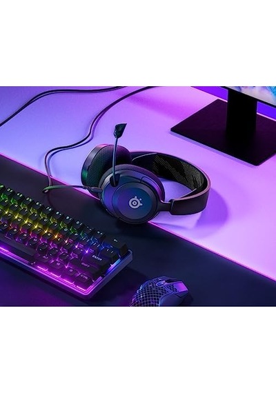 Steelseries Arctis Nova 1 Multi-platform Gaming Kulaklık Hi-fi Sürücü 360 Surround Ses Airweave Memory Foam Kulak Yastıkları Gürültü Önleyici Mikrofon, Pc, Ps5, Switch, Xbox Siyah