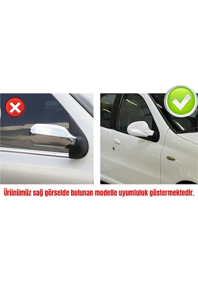 Fiat Albea Uyumlu 2010-2012 Ayna Kapağı 2 Parça Abs Krom Kaplama