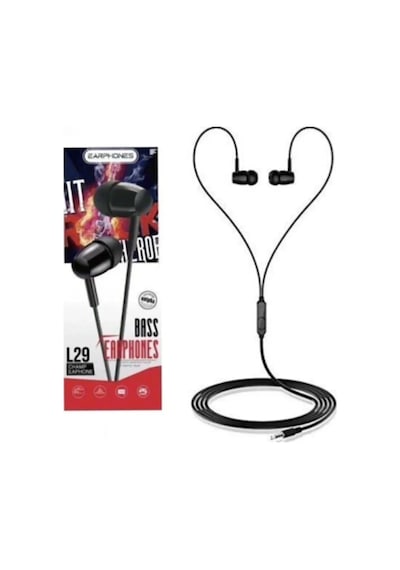 Tedar L29 Platoon Bass Earphones Kulaklık Siyah Najmaddin Standart