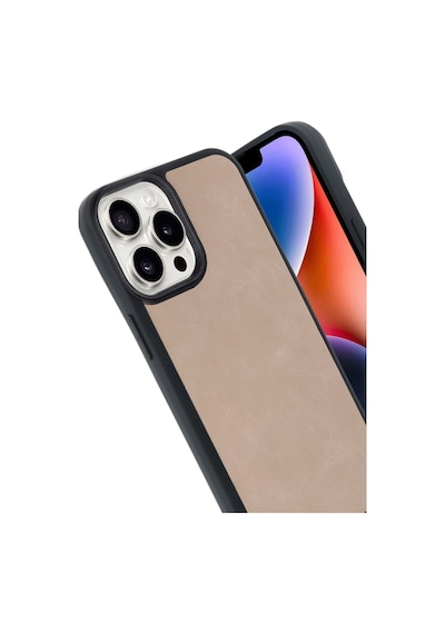 Newface Apple iPhone Uyumlu 14 Pro Max Kılıf Aras Deri Kapak Semeglbl - 33 - Pudra