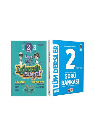 Lodos Yayınları 2. Sınıf Eğlenceli Paragraf Ve Editör Tüm Dersler Soru Bankası Seti 2 Kitap