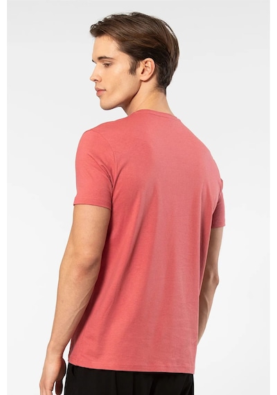 Cacharel 2169 Erkek Modal Pamuk Bisiklet Yaka Kısa Kollu T-shirt-mercan MERCAN