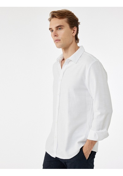 Koton Pamuklu Uzun Kollu Klasik Yaka Slim Fit Gömlek Beyaz 6wam60161hw Beyaz Koton Pamuklu Uzun Kollu Klasik Yaka Slim Fit Gömlek Beyaz 6wam60161hw Beyaz