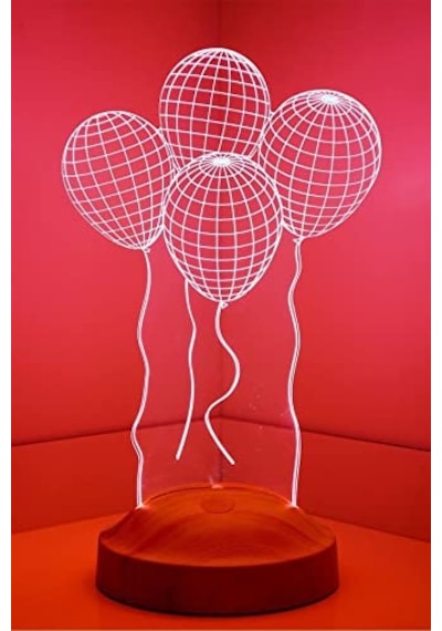 3 Boyutlu 3d Görünümlü Balon Led Lamba Diğer