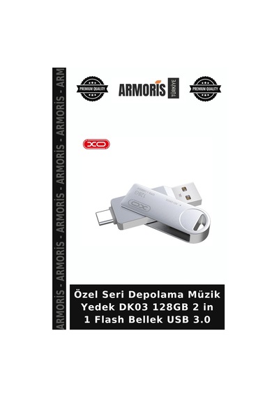 Özel Seri Depolama Müzik Yedek Dk03 128gb 2 İn 1 Flash Bellek Usb 3.0
