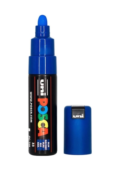 Posca 181351 - Posca Markör, Geniş Yuvarlak Uçlu, Mavi Tek Renk