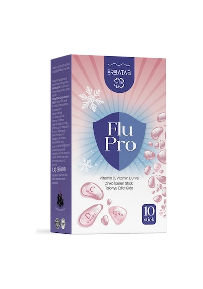 Flu-pro Vitamin C Vitamin D3 Çinko Ve Karamürver Eki 10 Stick