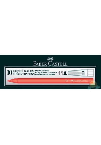 Faber-Castell Keçeli Kalem Kırmızı 10'lu Kutu(5061155003)