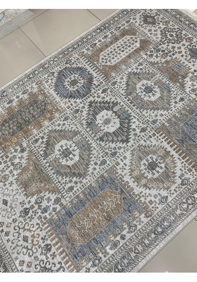 Merinos Halı Valeria 91062 060 Serisi Salon Oturma Yatak Odası Halısı Gri - Krem