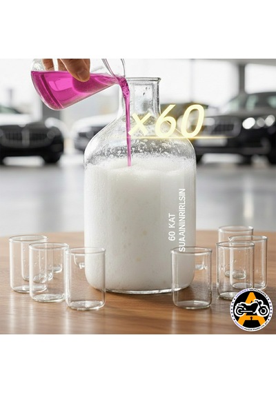60 Kat Sulandırılabilir Konsantre Oto Ve Motosiklet Şampuanı Pembe