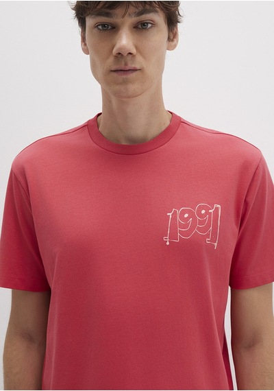 Mavi - 1991 Baskılı Pembe Tişört 0612908-71079 Pembe Mavi - 1991 Baskılı Pembe Tişört 0612908-71079 Pembe