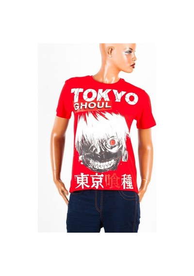Tokyo Ghoul Unisex Pamuklu Regular Fit Kırmızı Tişört X-Large