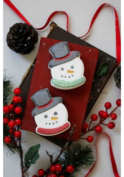 Christmas Bath Bomb /köpüren Kardan Adam Banyo Topu / Nem Bombası 2 Adet 120 Gr
