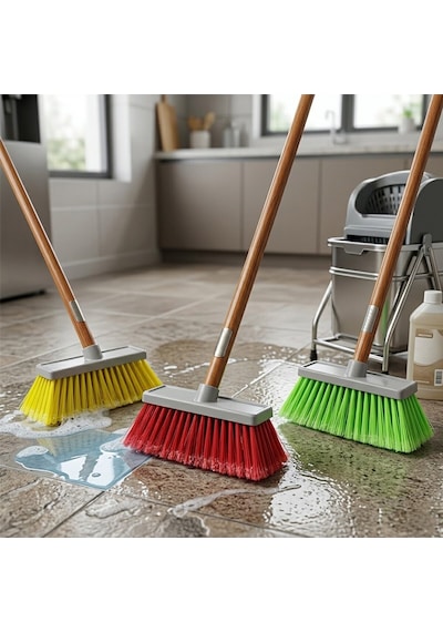 Günsan Plastik Su Serpme Fırçası 8cm Kıl Boyu Saplı 15.5cm 8 Sıra 012 006 Karton Sargı - 12'li Paket