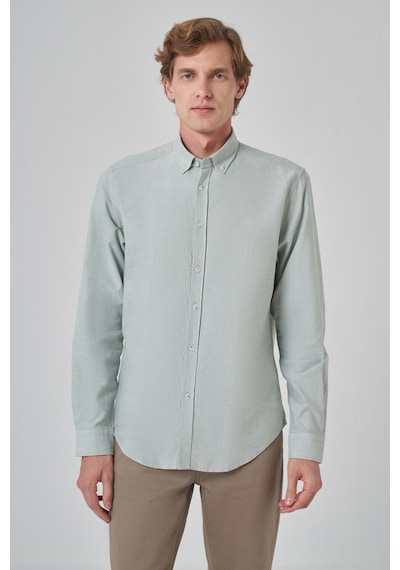 Morven Erkek Yeşil Pamuk Trend Dynamic Fit Gömlek 25ms004010700 Yeşil Yeşil