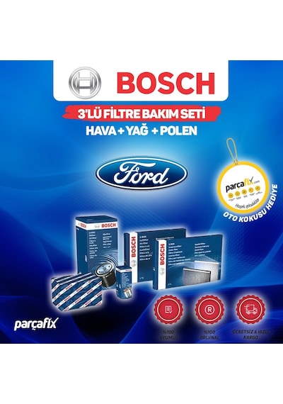 Ford Fusion 1.6 Bosch  3'Lü Filtre Seti 2002-2013