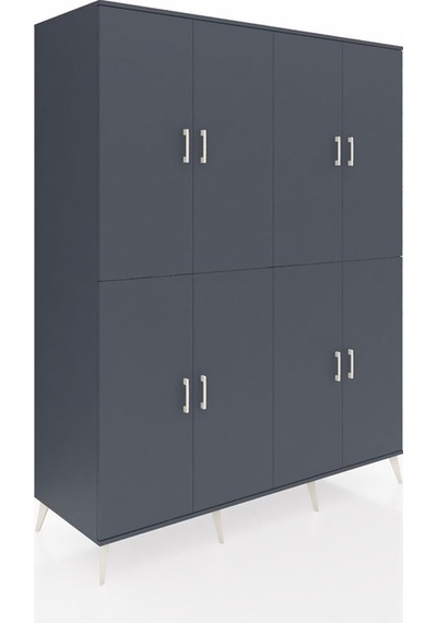 Kronos Gardrop 8 Raflı 8 Kapaklı 176x59x221 Antrasit-antrasit/aytaşı Beyaz Kronos Gardrop 8 Raflı 8 Kapaklı 176x59x221 Antrasit-antrasit/aytaşı Beyaz