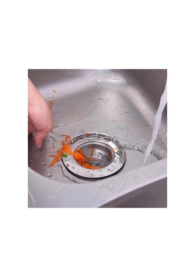 Hubrendy Tedarik Mutfak Su Lavabo Filtresi Örgü Süzgeç Paslanmaz Çelik 7.5 Cm Çap 1456034
