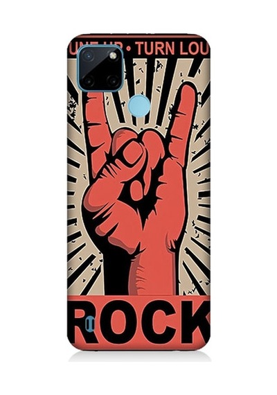 Realme C21y Uyumlu Rock Müzik Desenli Silikon Kılıf