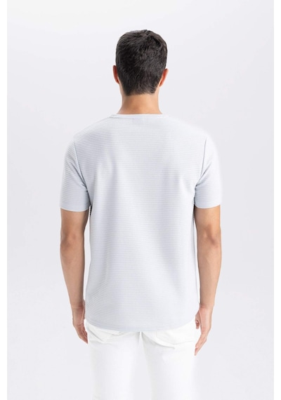 DeFacto Slim Fit Dar Kesim Bisiklet Yaka Basic Düz Kısa Kollu Tişört M6608AZ25SPGR91