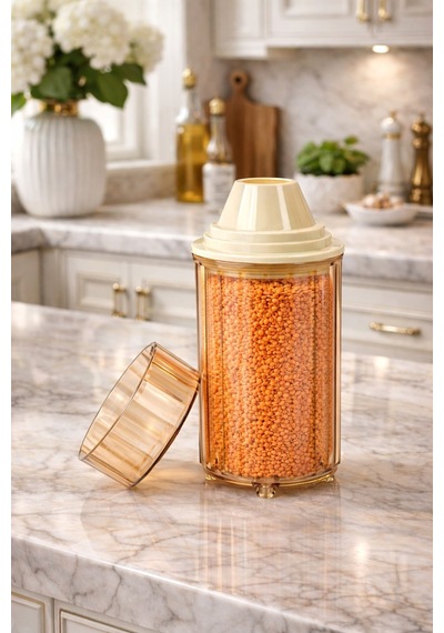 Decorev 3lü Erzak Saklama Kabı Br-6818 1300 Ml Kahverengi