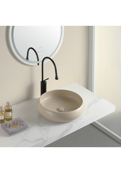 Ey-4760mk Mat Cappucino Tezgah Üstü Lavabo Krem