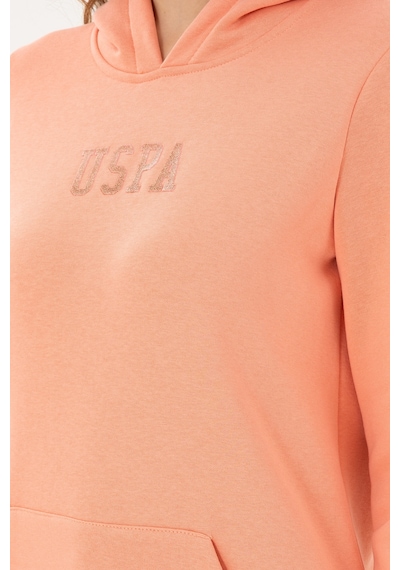 U.S. Polo Assn. Kadın Somon Basic Kapüşonlu Sweatshirt 50289536-VR047