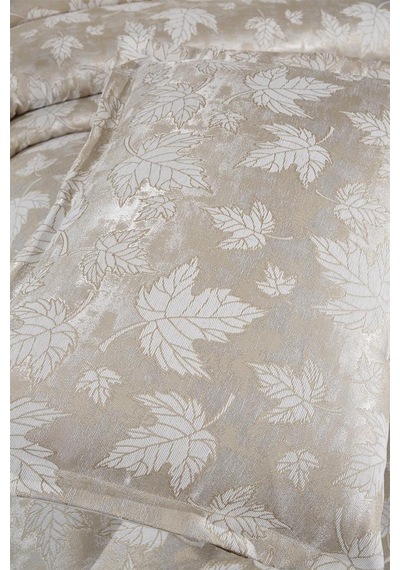 Çeyiz Diyarı Fransız Dantelli Seravelle Çift Kişilik Yatak Örtüsü 230x250 Cm Bej