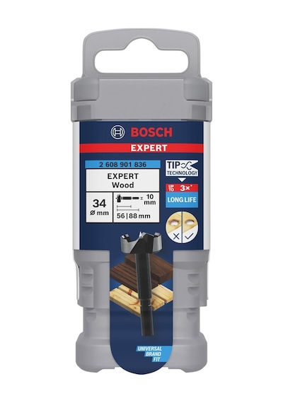 Bosch Expert 34 Mm Sert Ahşap Menteşe Yeri Açma Ucu 2608901836