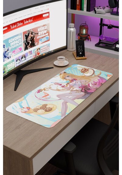 Escoffier Genshin Impact Anime Gacha V5 - 70x30 Xl Gaming Mouse Pad Fare Altlığı