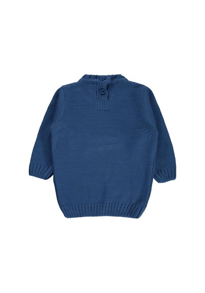 Civil Baby C Nakışlı Düz 6-18 Ay Kazak Mavi