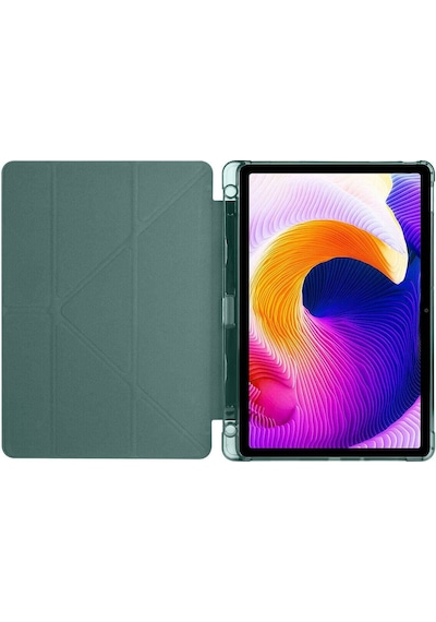 Xiaomi Redmi Pad Se Uyumlu Kalem Bölmeli Standlı Kılıf + Ekran Koruyucu + Kalem 3'lü Set Kılıf