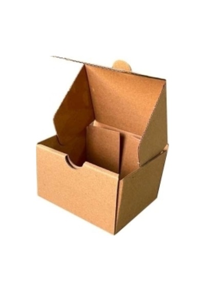 9x7,5x5,5cm Kutu - 0,1 Desi Kutu - Tek Oluklu - Kraft - 25 Adet Kahverengi 9 X 7,5 X 5,5