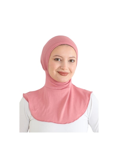 Modish Group Kadın Boyunluklu Hijab Tesettür Pratik Spor Bone - Sarı Gül Kurusu