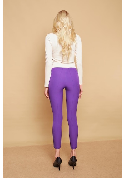 JUMENT Power Strech Likralı Dar Kesim Yüksek Bel Beli Lastikli Bilek Boy Kumaş Pantolon -eflatun JUMENT Power Strech Likralı Dar Kesim Yüksek Bel Beli Lastikli Bilek Boy Kumaş Pantolon -eflatun