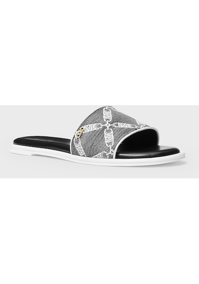 Michael Kors Bayan Terlik 40s4syfs1y 012 Siyah-beyaz Beyaz - Siyah