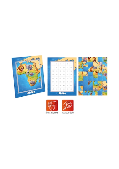 Playever Sticker Puzzle - Dünya, Çıkartmalı Yapboz Etkinlik Kitabı
