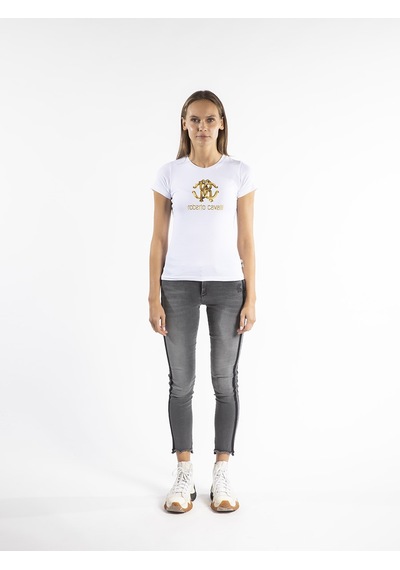 ROBERTO CAVALLI  Kadın T'shirt RRC5379L Beyaz