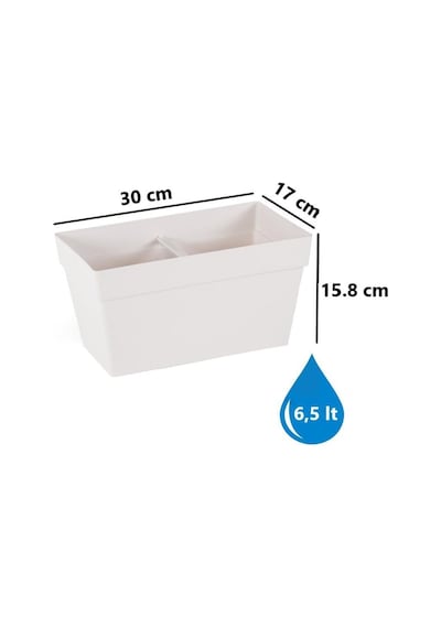 Omnipazar So-yb01a Dekoratif Askılı Yalı Balkon Saksı 6.5 Litre No 1 Kirli Beyaz 113