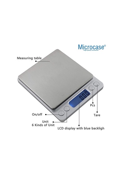 3000 Gr./0.1 Gr. Mini Hassas Lcd Ekranlı Terazi Tartı - Al5216 Diğer