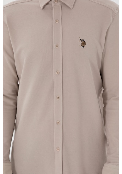 U.s. Polo Assn. Erkek Taş Gömlek Örme 50300402-vr049 Tas Taş