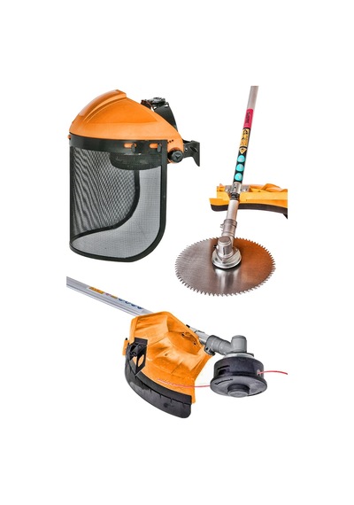 Swazer Sırt Tipi Benzinli Motorlu Tırpan Biçme Makinesi + Çapa Aparatı + Başlık+ 2T Yağ