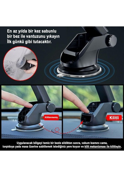 Nr77 Araç İçi Tablet Ve Telefon Tutucu Tablet Tutucu 2 Mixed
