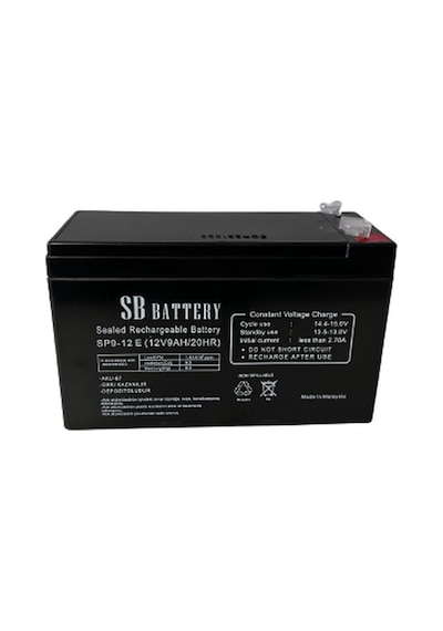 12 VOLT 9 AH-AMPER KURU TİP AGM GÜÇ KAYNAĞI AKÜ SB BATTERY SPL-9