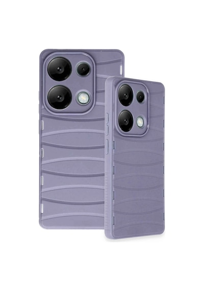 Newface - 498 - Xiaomi Redmi Note 13 Pro 4g Kılıf Bibercas Silikon Kapak - Csmo-tex - - Lila